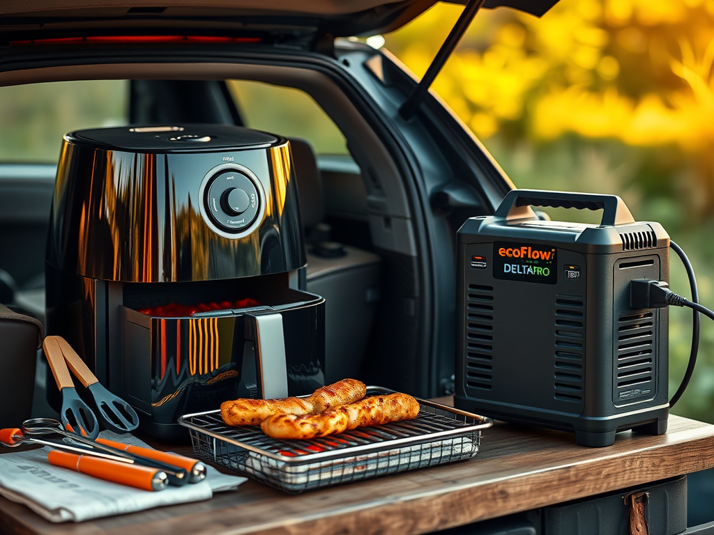 Grilling Outdoors with an Air Fryer and EcoFlow DELTA Pro: A Safe, Modern Cooking&nbsp;Solution